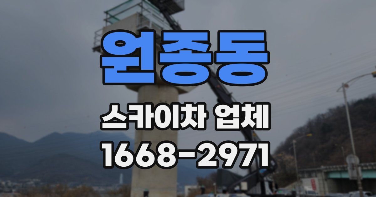 원종동 스카이차 업체