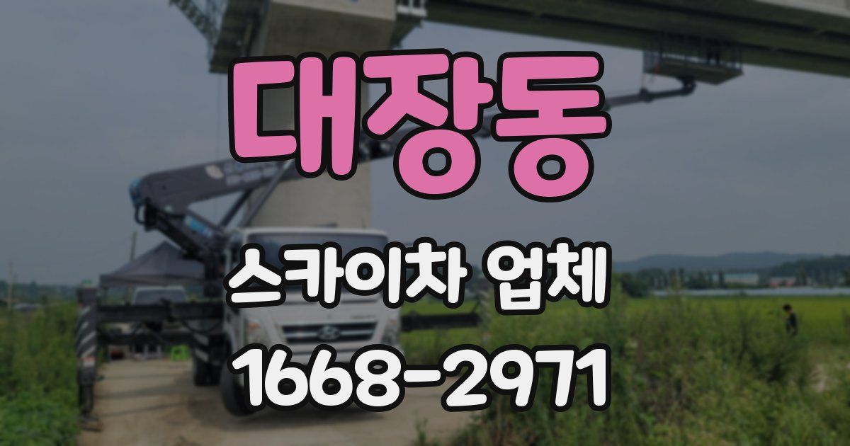 대장동 스카이차 업체