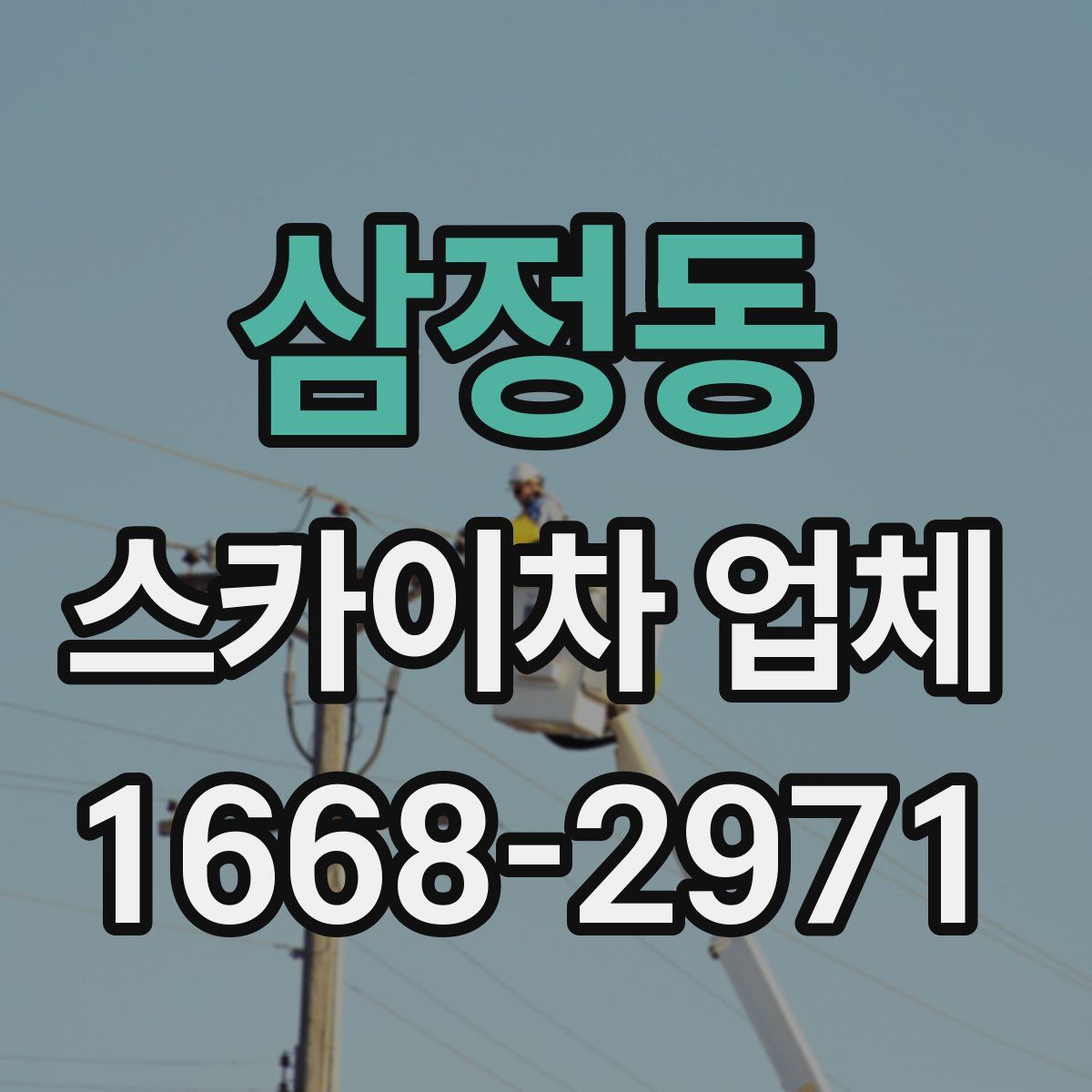 삼정동 스카이차 업체
