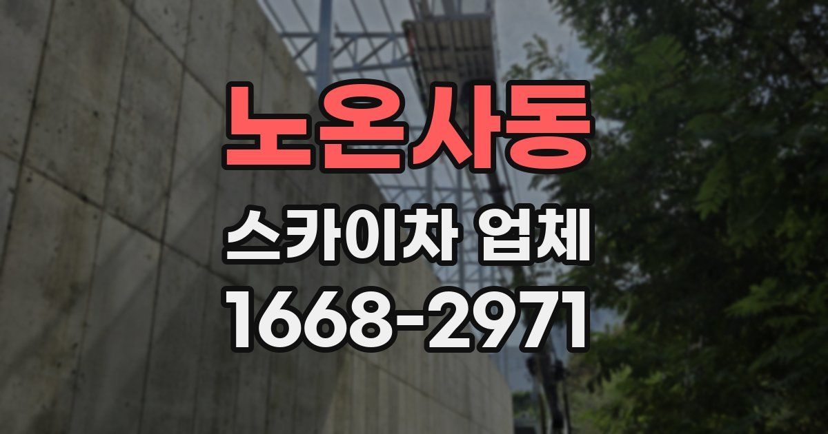 노온사동 스카이차 업체