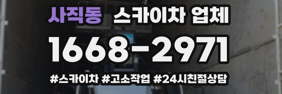 사직동 스카이차 업체