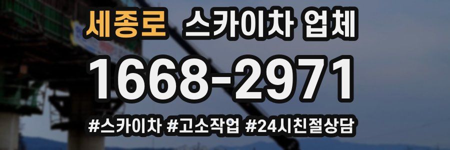 세종로 스카이차 업체