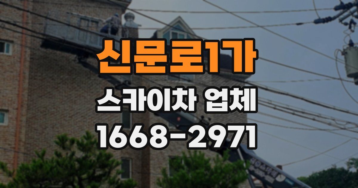 신문로1가 스카이차 업체