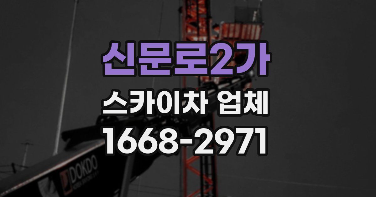 신문로2가 스카이차 업체