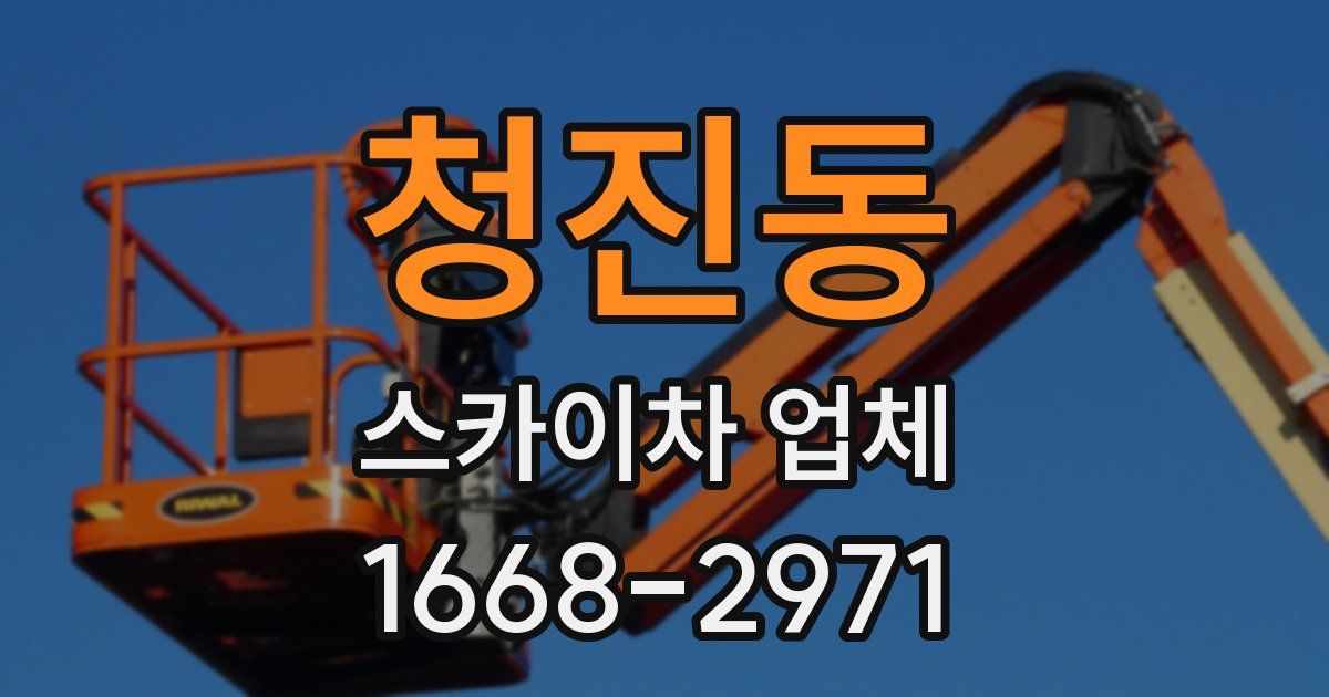 청진동 스카이차 업체