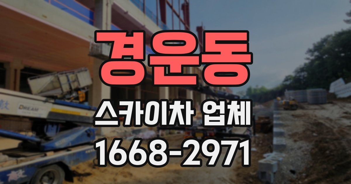 경운동 스카이차 업체