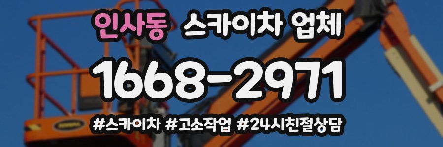 인사동 스카이차 업체