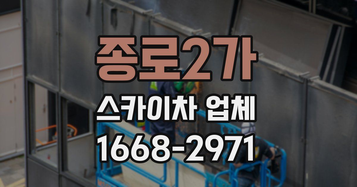 종로2가 스카이차 업체