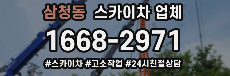삼청동 스카이차 업체