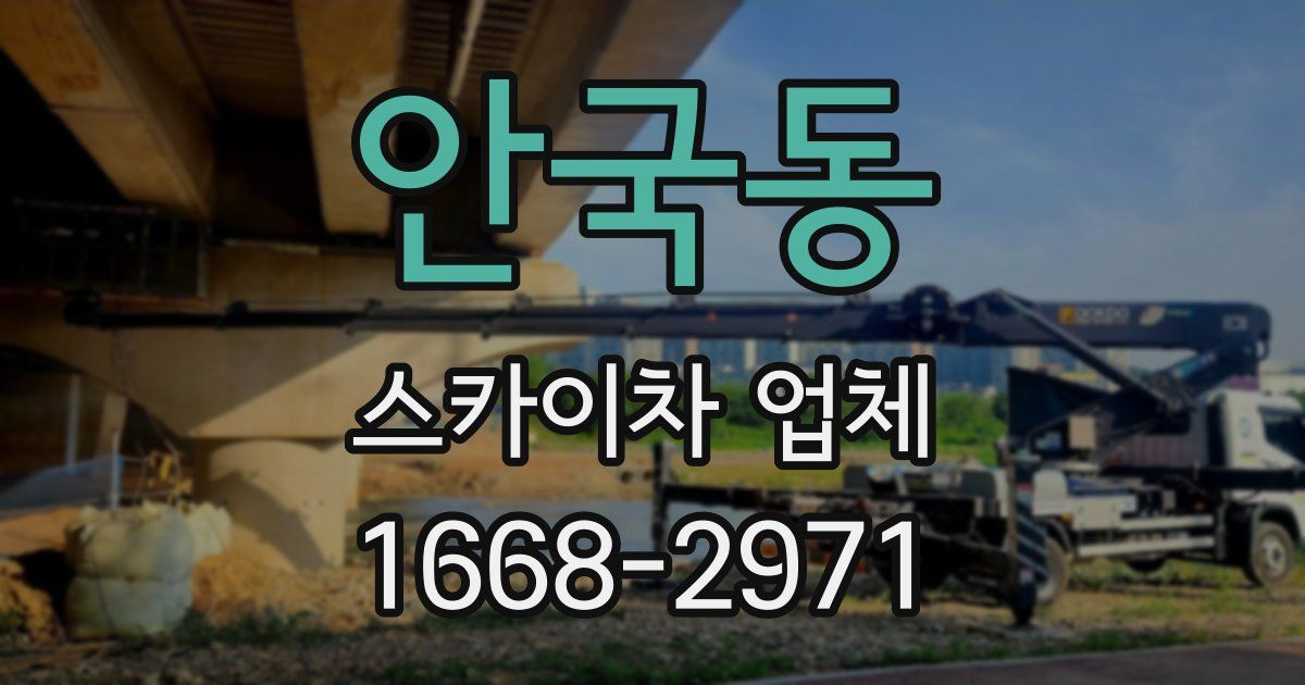 안국동 스카이차 업체