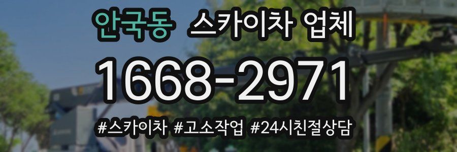 안국동 스카이차 업체
