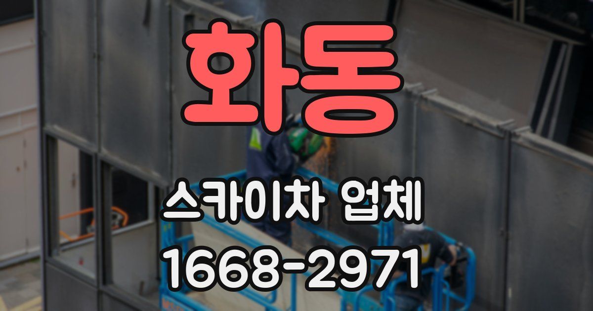 화동 스카이차 업체
