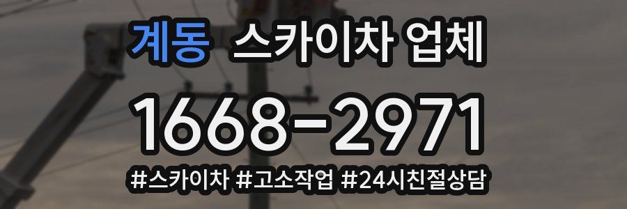 계동 스카이차 업체