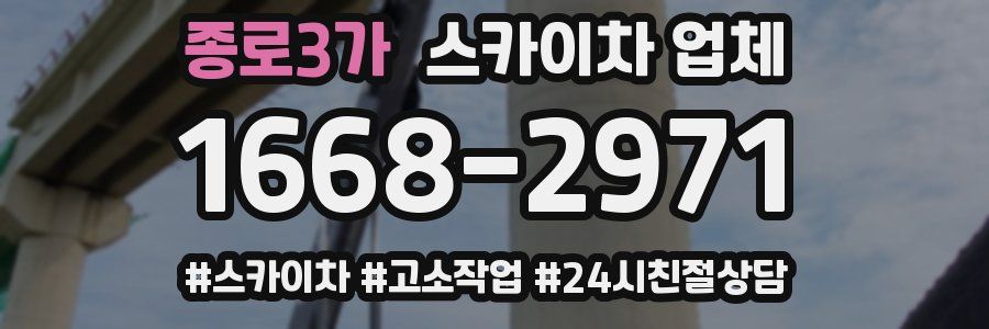 종로3가 스카이차 업체