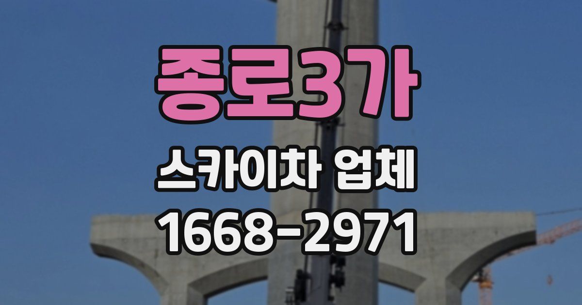 종로3가 스카이차 업체