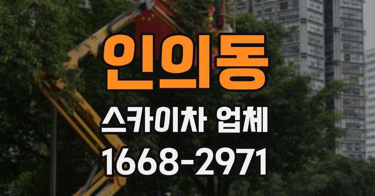 인의동 스카이차 업체