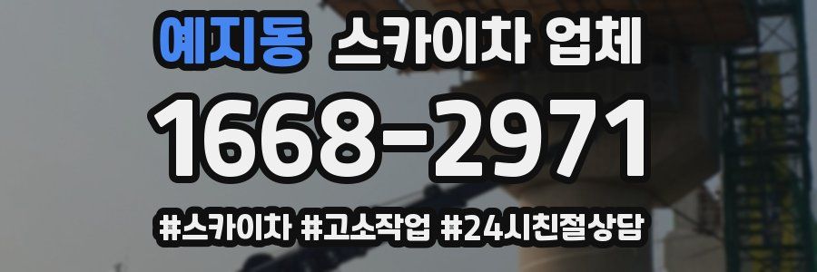 예지동 스카이차 업체