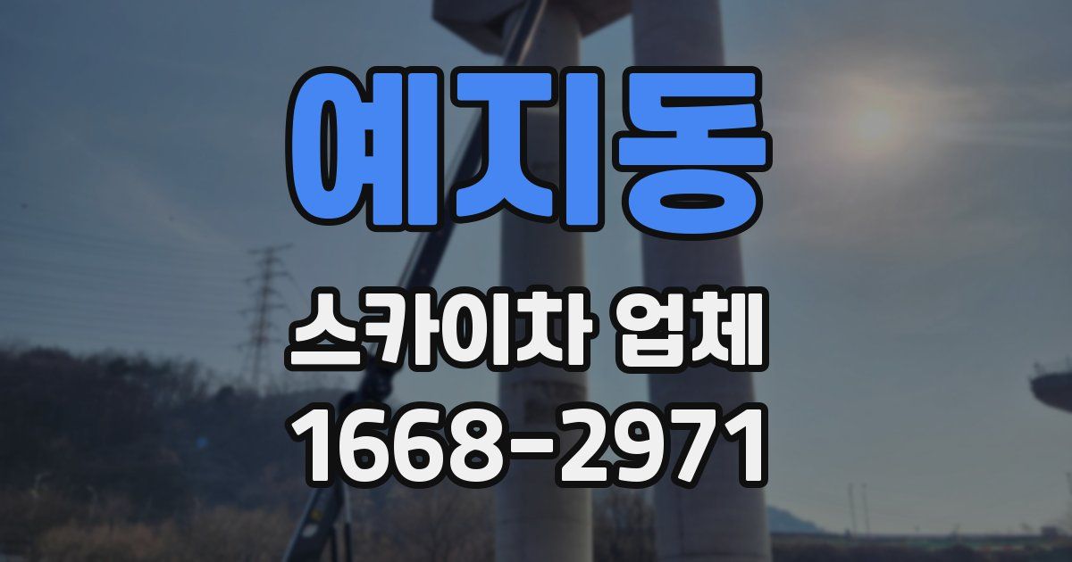 예지동 스카이차 업체