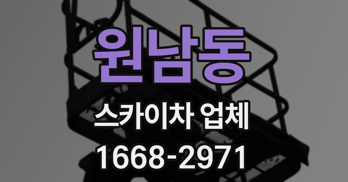 원남동 스카이차 업체