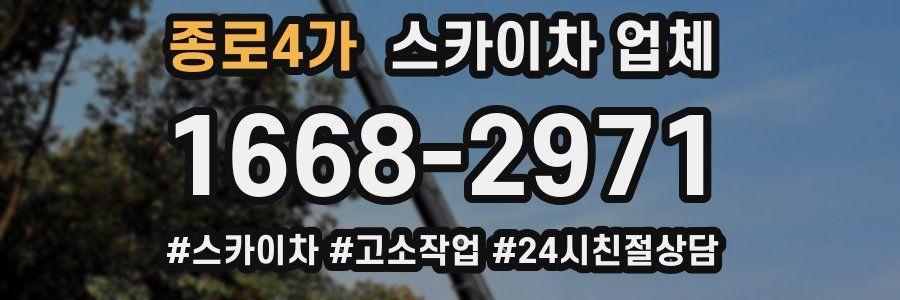 종로4가 스카이차 업체