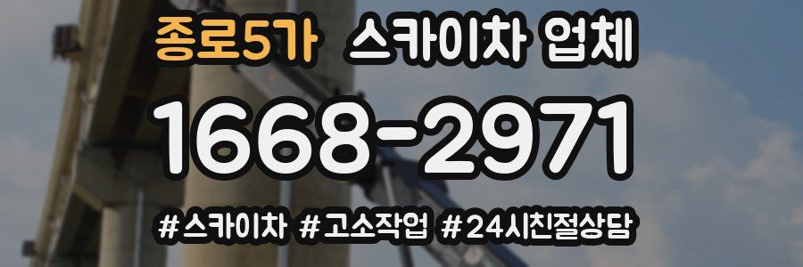 종로5가 스카이차 업체