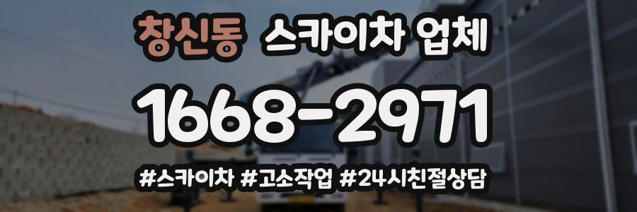 창신동 스카이차 업체