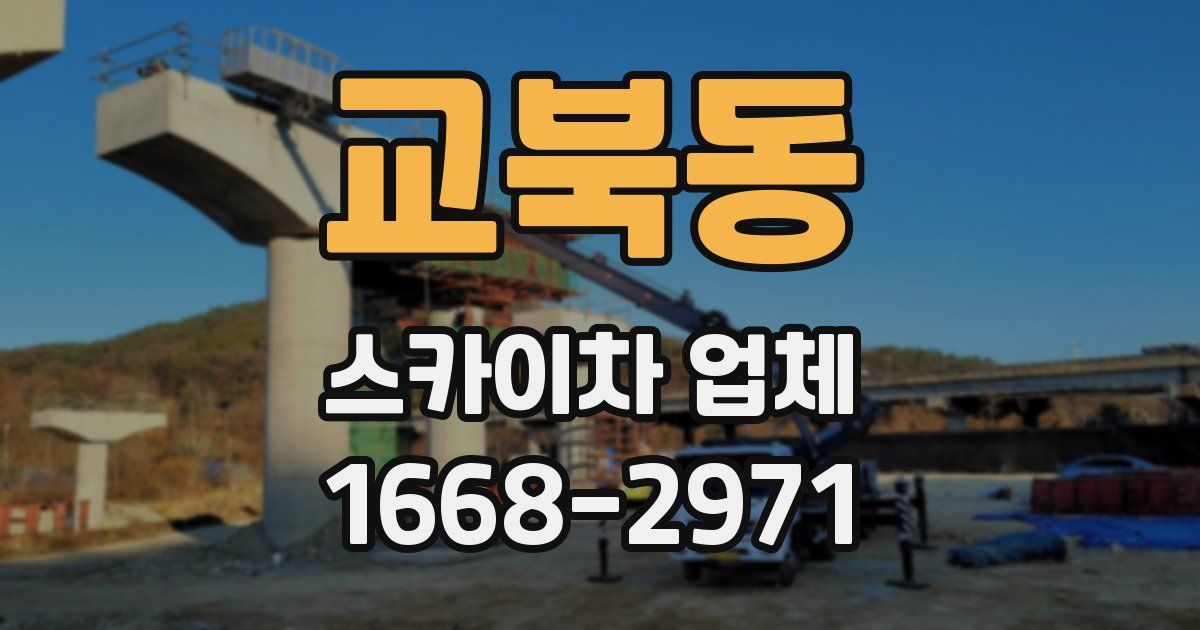 교북동 스카이차 업체
