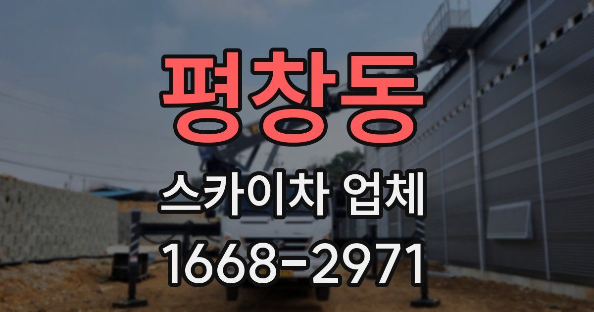 평창동 스카이차 업체