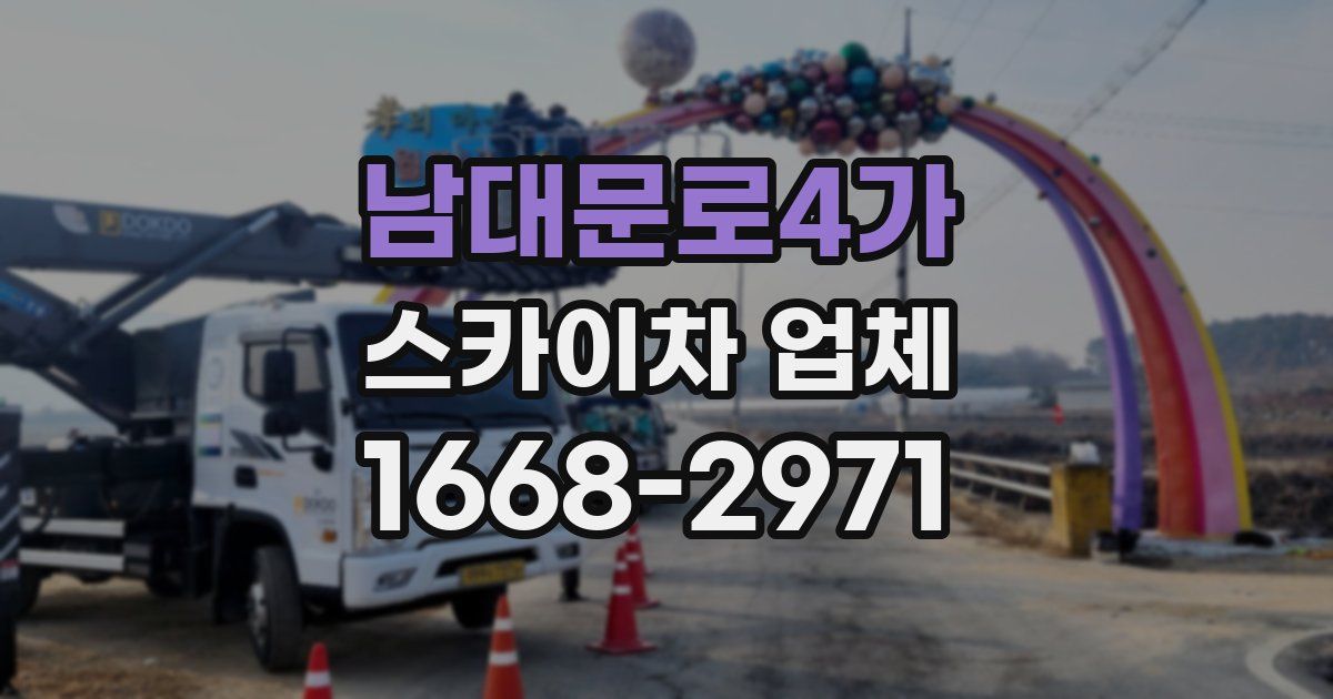 남대문로4가 스카이차 업체