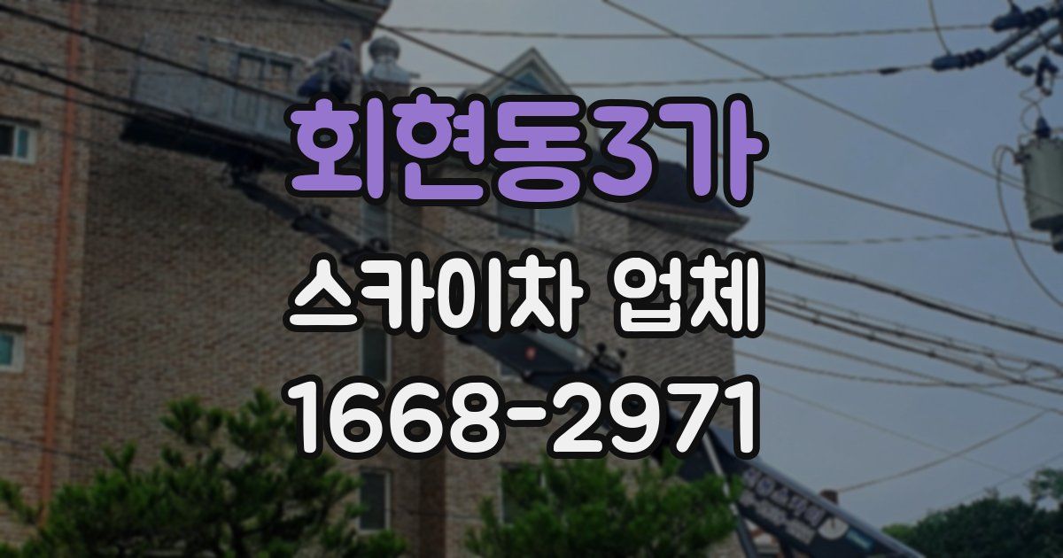 회현동3가 스카이차 업체