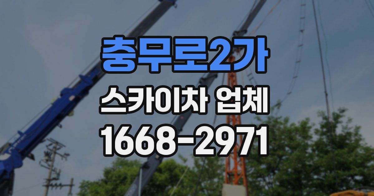 충무로2가 스카이차 업체