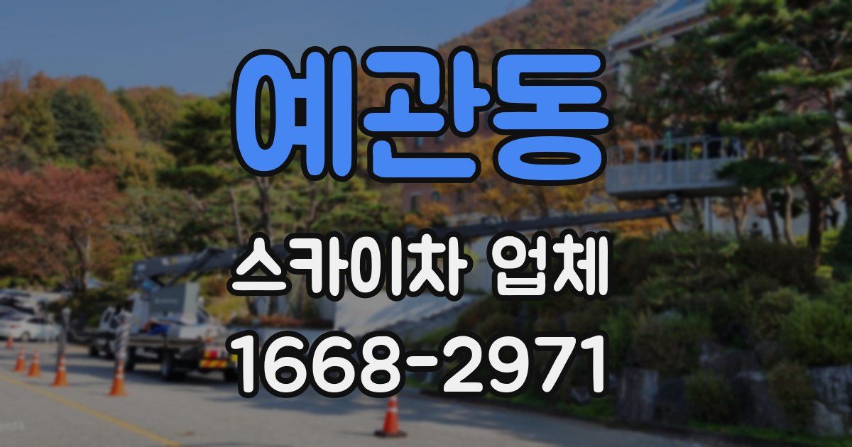 예관동 스카이차 업체