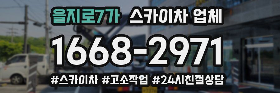 을지로7가 스카이차 업체