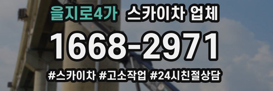 을지로4가 스카이차 업체