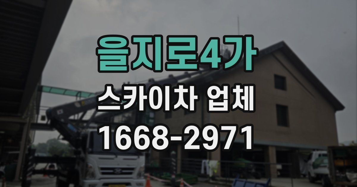 을지로4가 스카이차 업체