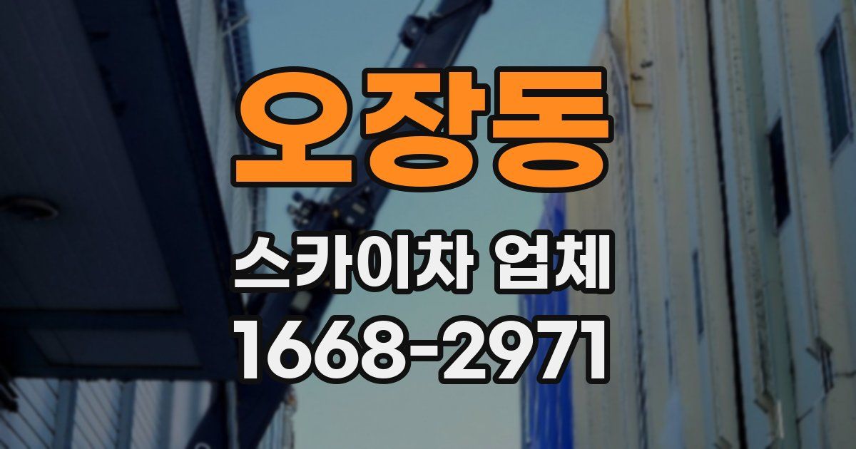 오장동 스카이차 업체