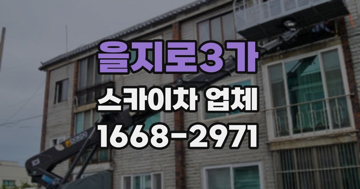 을지로3가 스카이차 업체