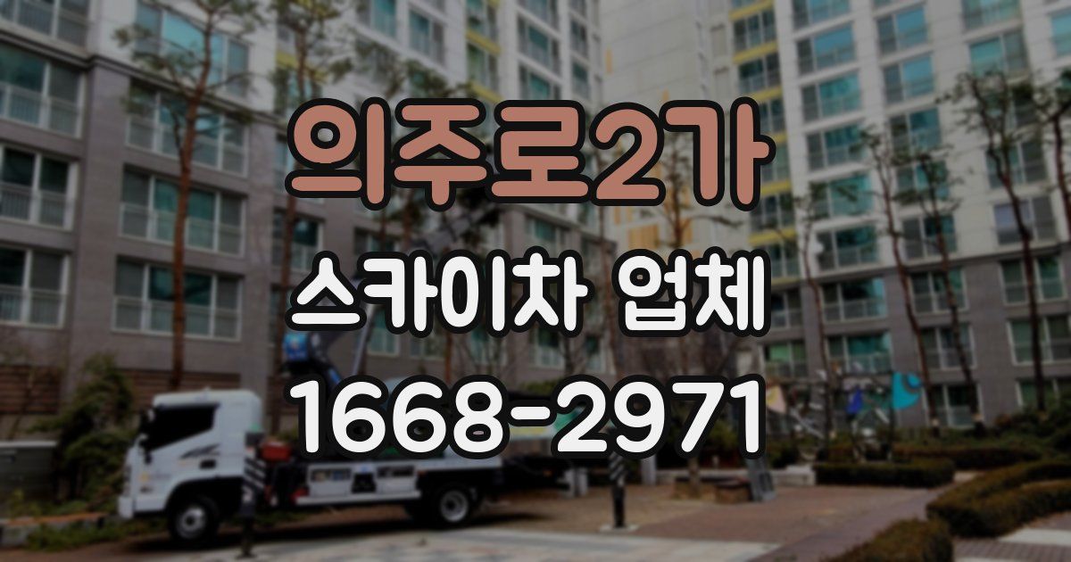 의주로2가 스카이차 업체
