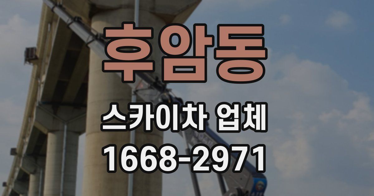 후암동 스카이차 업체