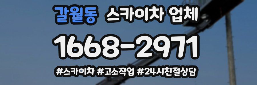 갈월동 스카이차 업체