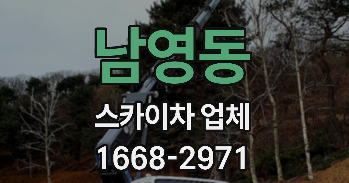 남영동 스카이차 업체