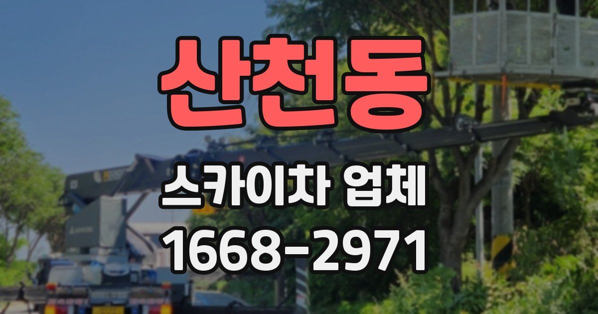 산천동 스카이차 업체
