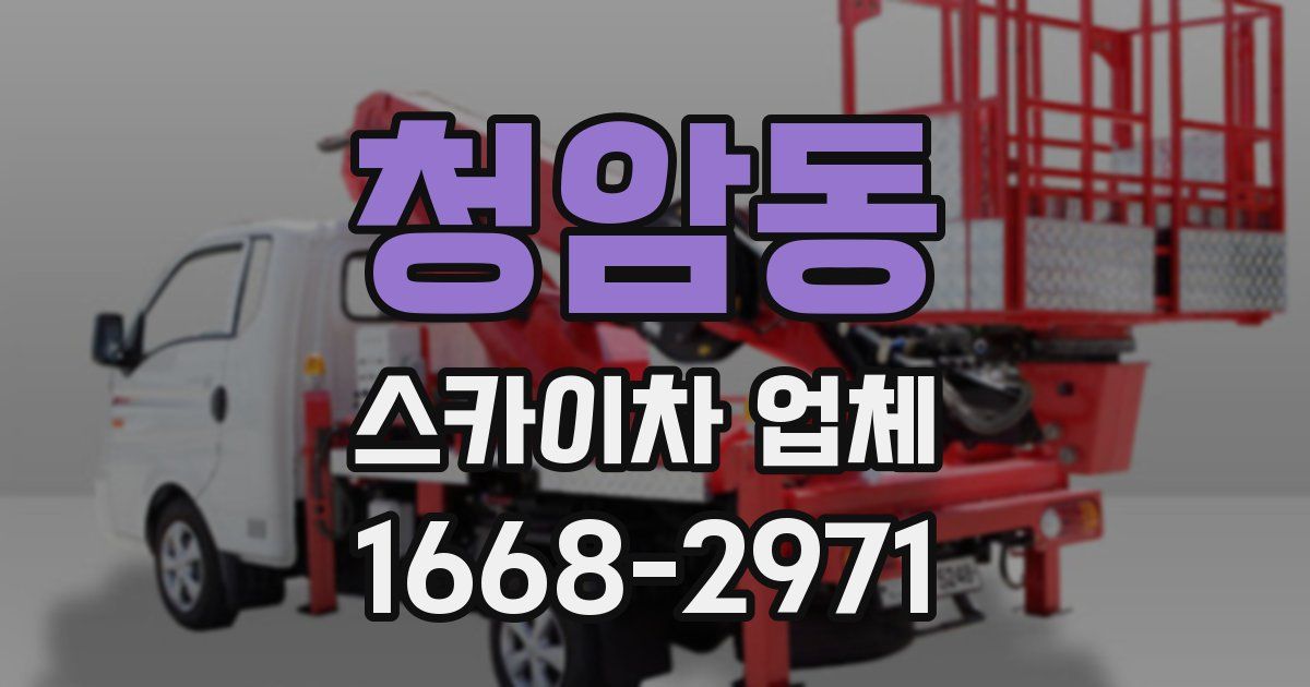청암동 스카이차 업체