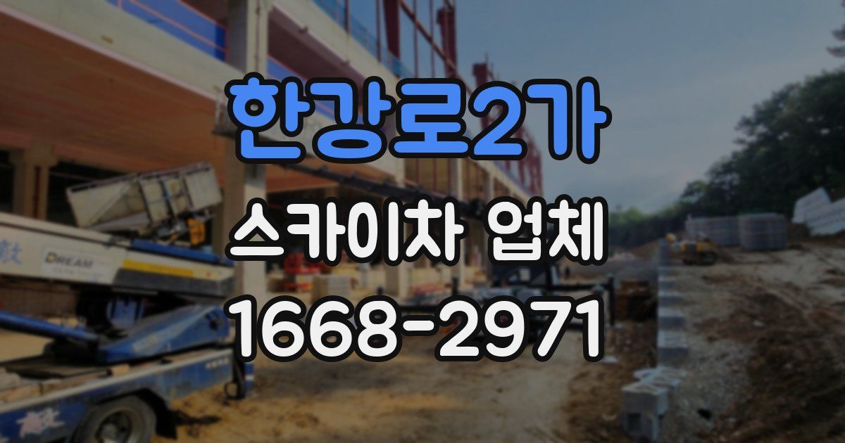 한강로2가 스카이차 업체