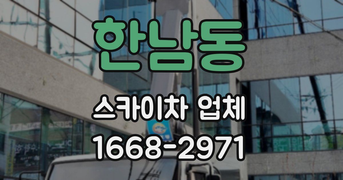 한남동 스카이차 업체