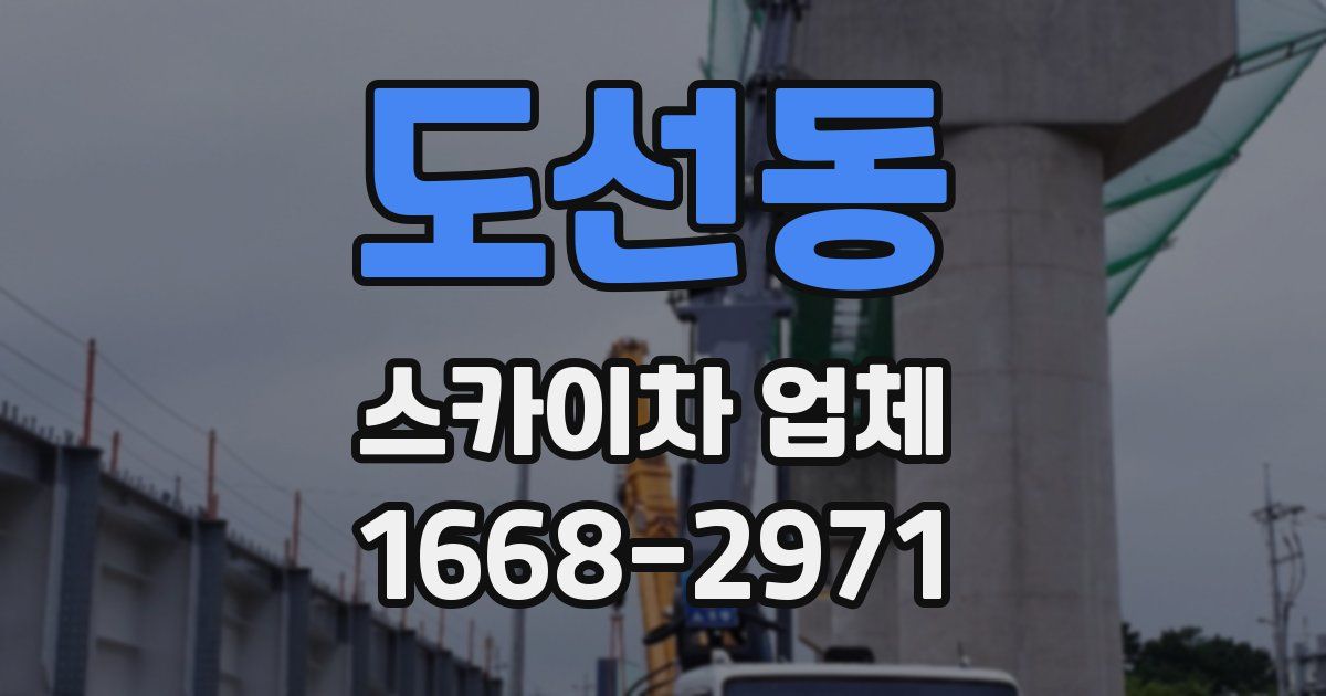 도선동 스카이차 업체