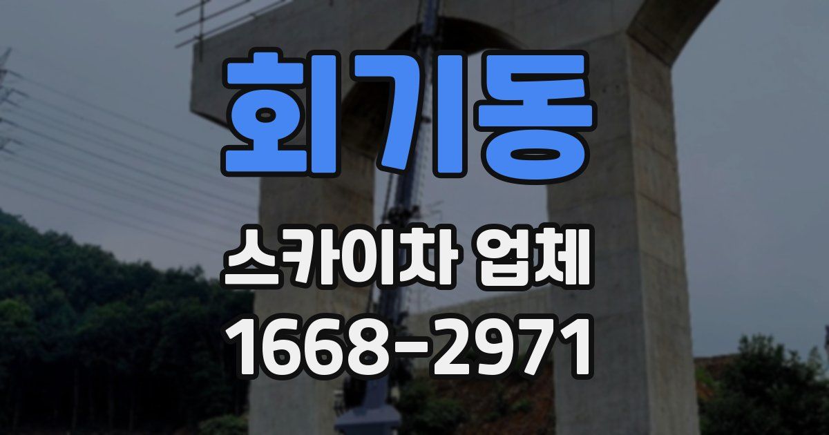회기동 스카이차 업체