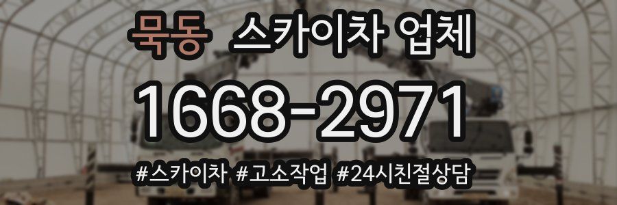 묵동 스카이차 업체