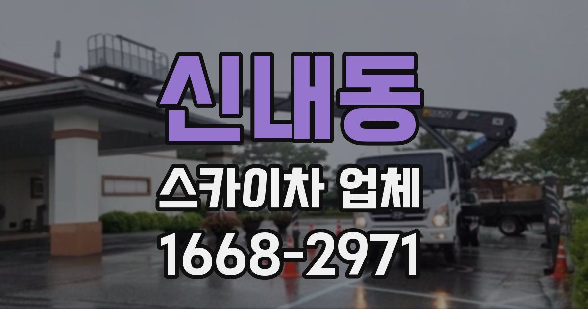 신내동 스카이차 업체