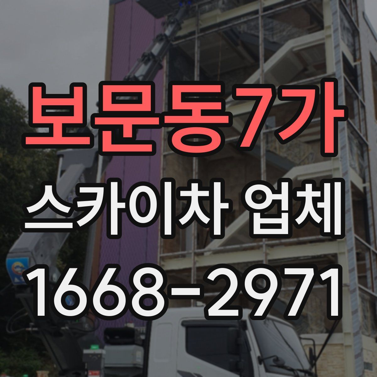 보문동7가 스카이차 업체